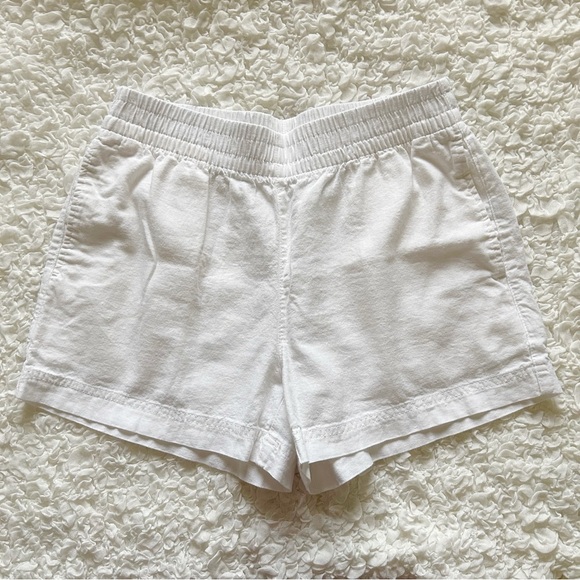 Old Navy Pants - Old Navy Linen Blend Shorts, White, Medium